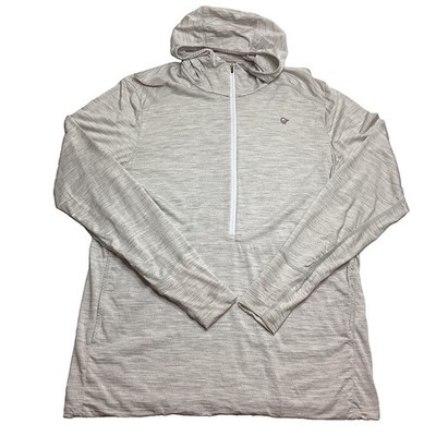 Norrona Men's Merino Wool Hooded Baselayer Long-Sleeve Half Zip Top Ash