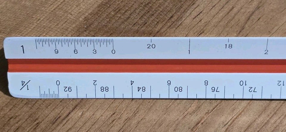 Vintage STAEDTLER MARS Ruler 361 93-31 Architect 12' Triangular Scale ...
