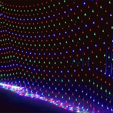 LED Lichternetz Strom IP44 Lichterkette Außen Innen Netz Pavillon Lampe Deko