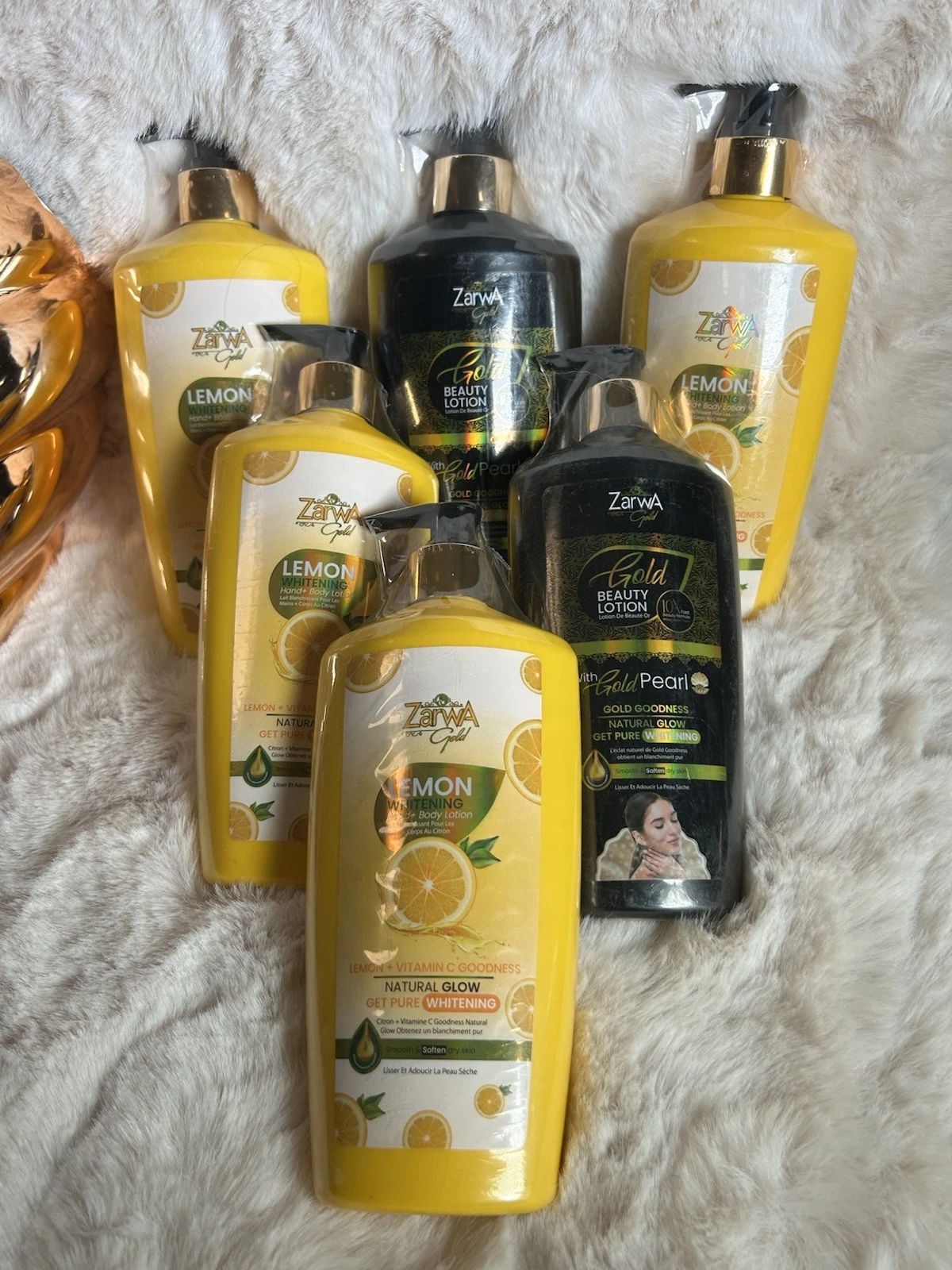 Zarwa Lemon Zarwa Gold ZARWA LIGHTENING MILK ZARWA LOTION
