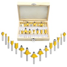 Ozmatip Router Bits Set of 15 Pieces 1/4 Inch Woodwork Tools for inch