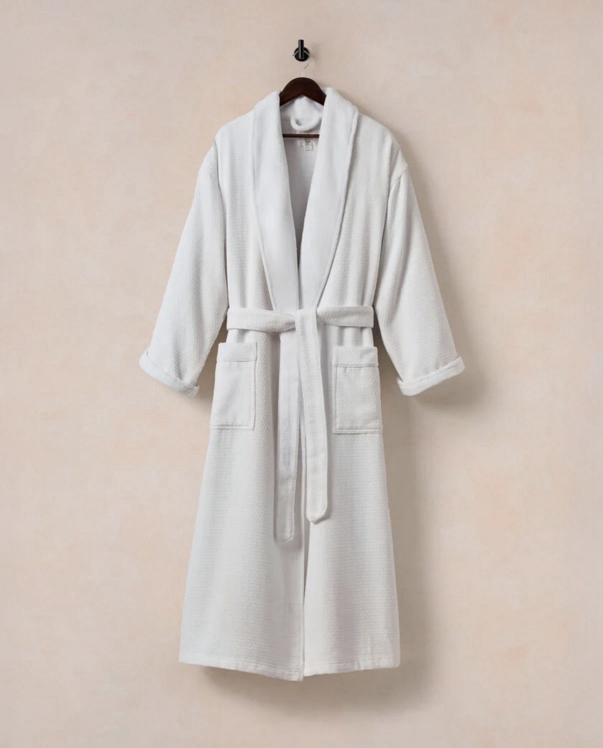 Ritz Carlton Robe Diamond Waffle Shawl Collar