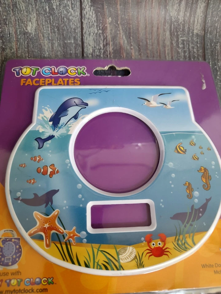 Placa frontal de reloj Tot - Playa Océano Vida Animal Tema Delfines Peces Cangrejo - NUEVO Foto 3 de 4