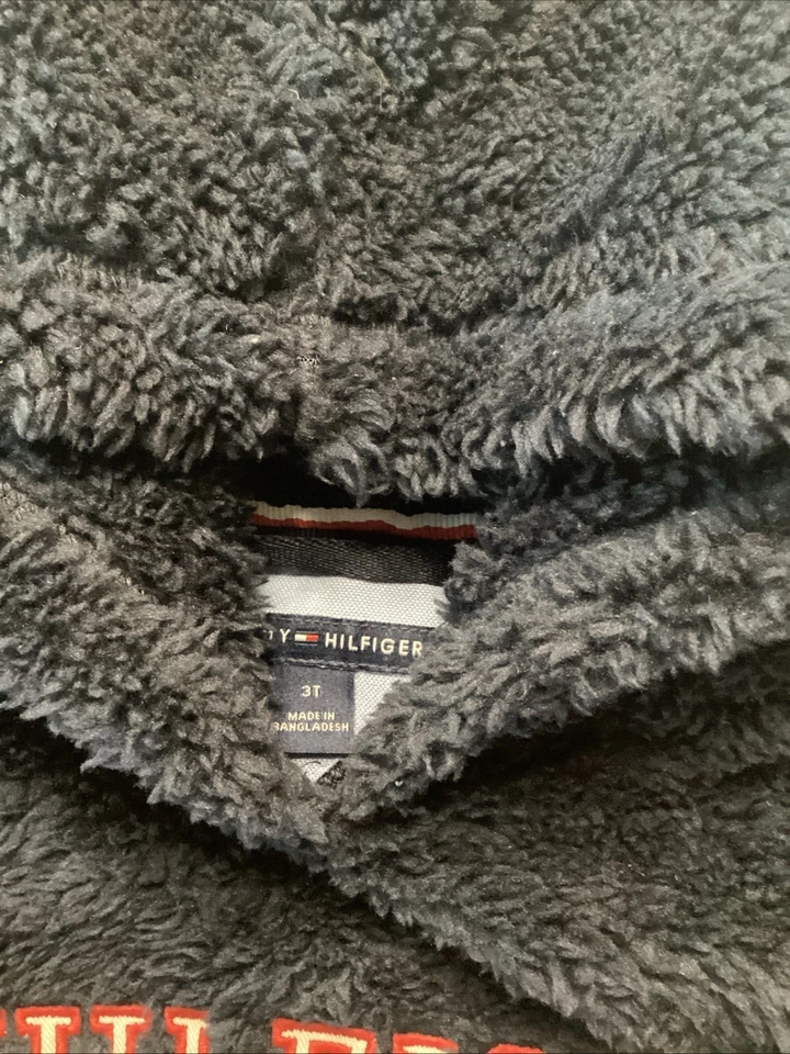 Sudadera con capucha azul Tommy Hilfiger para niños talla 3t Foto 3 de 4