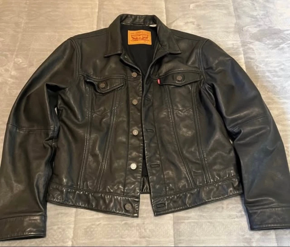 25+ Levi's Trucker Leather Outer Shell Coats, Jackets & Vests for