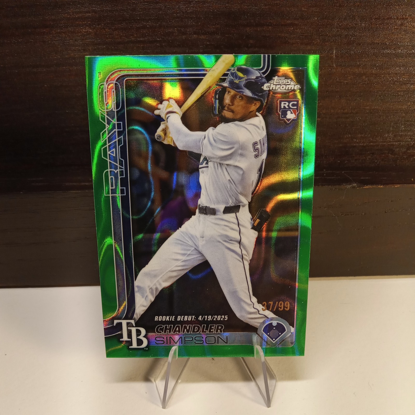 2025 Topps Chrome update - Chandler Simpson Green Wave Rookie Debut 37/99 (RC)