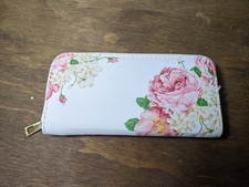 Zip Around Floral Print Wallet