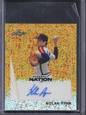 2026 Leaf Baseball Nation #90A-NR1 Nolan Ryan Retro Gold Speckle Auto 1/1