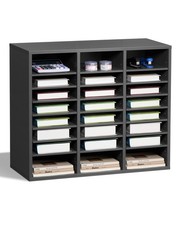 New/Literature Organizer, 24 Compartments Office Mailbox with Adjustable Shelves