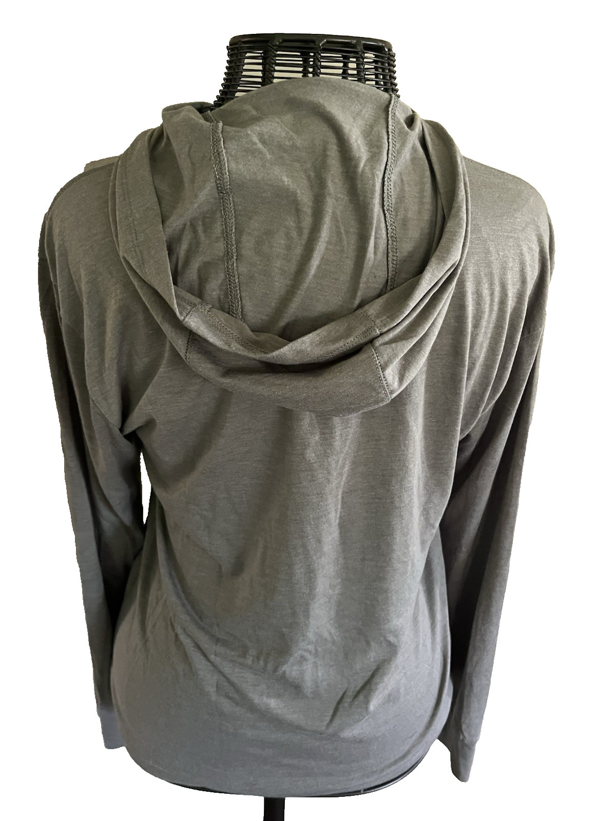 NEXT LEVEL Men's TRIBLEND Light Brown Long Sleeve Hooded Shirt Sz. L