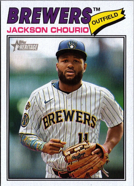 2026 Topps Heritage #272 Jackson Chourio Milwaukee Brewers