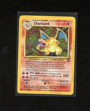 2000 Pokemon Game Base Set 2 II Charizard 4/130 Holo Foil Altered / WATER DMG