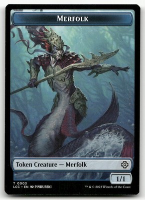 Frog Lizard // Merfolk (0003) Double-Sided Token NM Lost Caverns of Ixalan