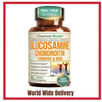 Glu Cosamine chondroitin MSM Male Female Joint Support Supplement 90 capsules-