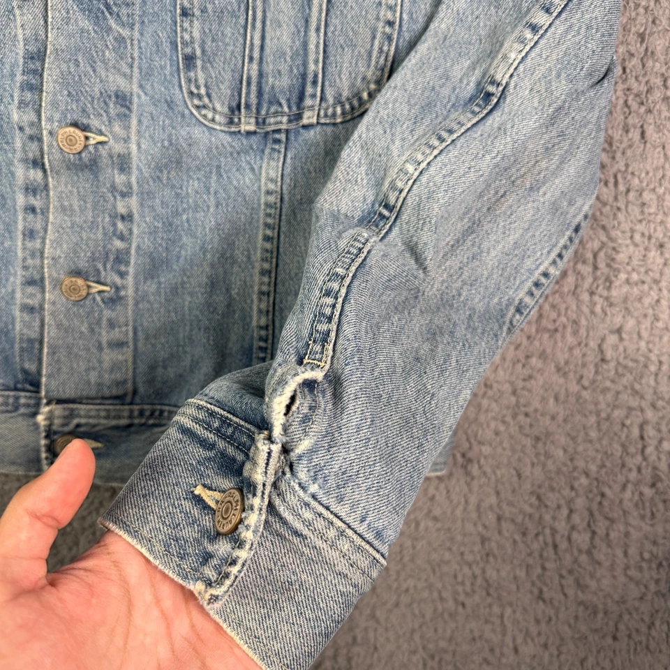 Chaqueta de Camionero RRL Ralph Lauren Indigo Denim Para Hombres Grande Cuadrada Envejecida De Colección Foto 4 de 4