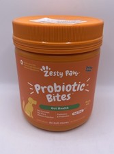 Zesty Paws Probiotic Bites for Dogs, 90 Soft Chews, Chicken Flavor. EXP : 2/28