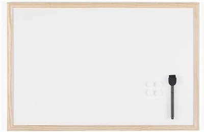 Bi-Office Budget Whiteboard mit Holzrahmen, magnetisch, 60 x 40 cm Officeboard