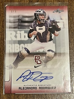 ALEJANDRO RODRIGUEZ 2017 LEAF PERFECT GAME SHOWCASE AUTOGRAPH BLACK BACK #1/1