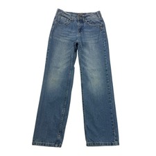Silver Jeans Boys 12 Blue Denim Garret Straight Leg Loose Fit Adjustable Waist