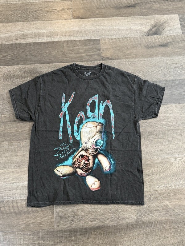 Official KORN T-shirt Unisex Adult XL Gray Graphic The Serenity Of Suffering