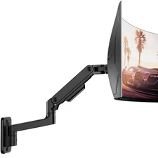 Wall Mount Monitor Arm for 17-49 Inch Ultrawide Screens, Heavy Duty Single Monit
