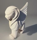 Vtg Haeger Griffin Gargoyle Statue 15" White Stippled Gothic Ceramic Pottery 90s