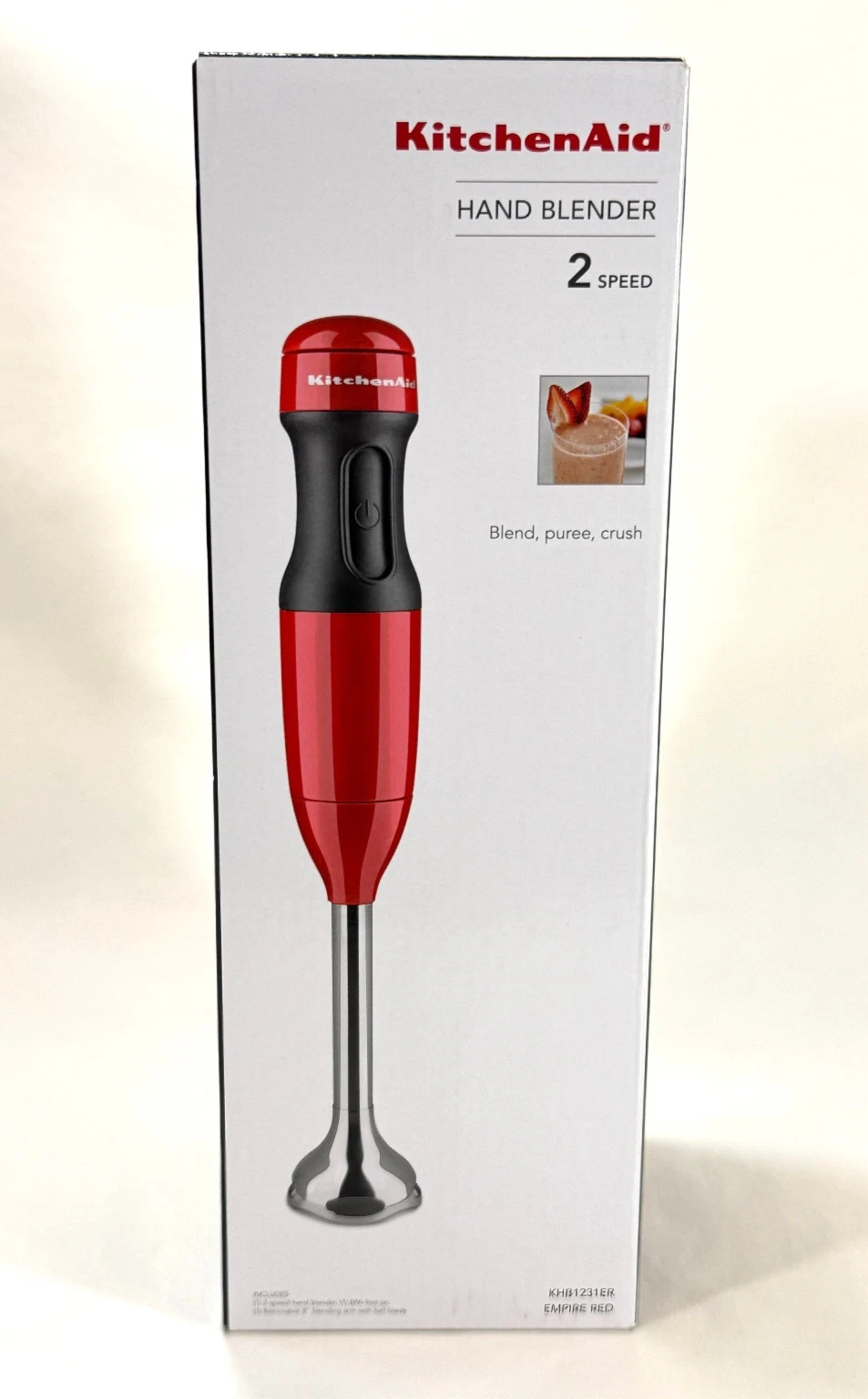 Kitchenaid 2-Speed Immersion Hand Blender, Empire Red, KHB1231ER
Opens in a new window or tab