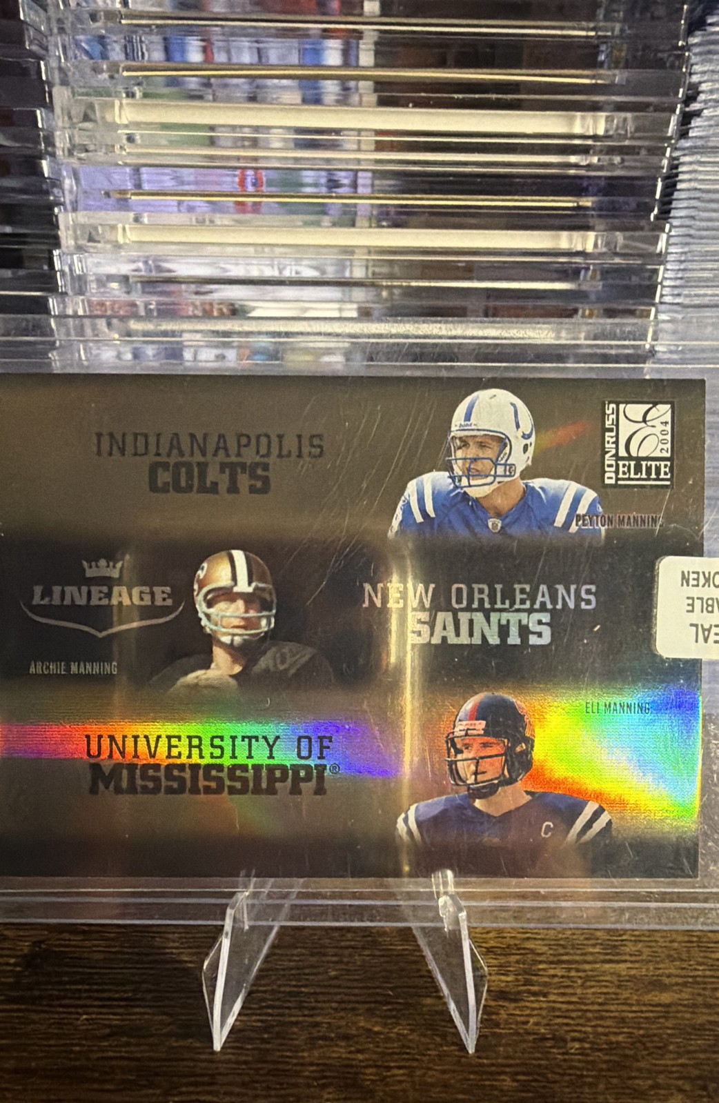 2004 Donruss Elite Lineage Peyton, Eli, Archie Manning #L-3 Colts Saints Giants