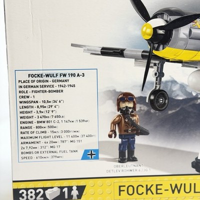 COBI 5741 FOCKE-WULF FW 190 A-3 - 382 pcs- 1 pilot - US SELLER