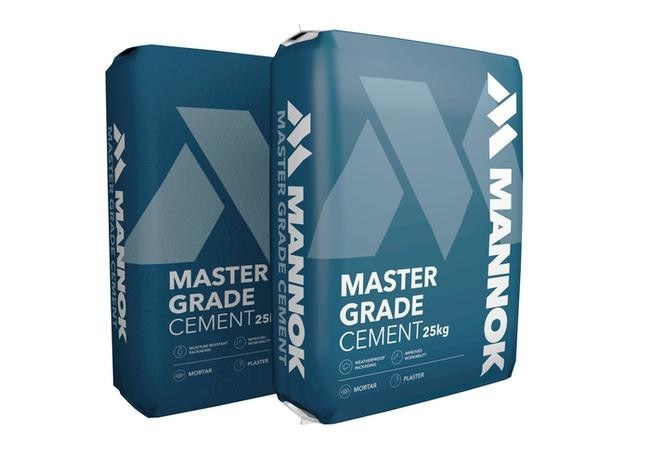 25kg Bag MANNOK Cement Premium Grade All-Purpose Quinn Fast Delivery Grey