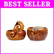Handcrafted Rosewood Yarn Storage Bowl