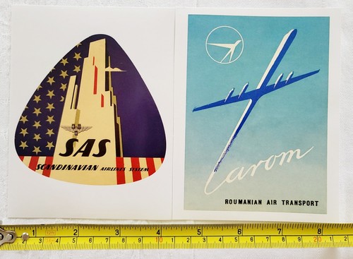 Lot of 20 Vintage Airlines Travel Suitcase Stickers Labels - Picture 5 of 11