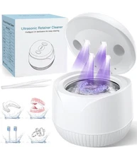 Ultrasonic Retainer Cleaner Machine 45kHz Retainer Cleaning 200ML Dental Cleaner