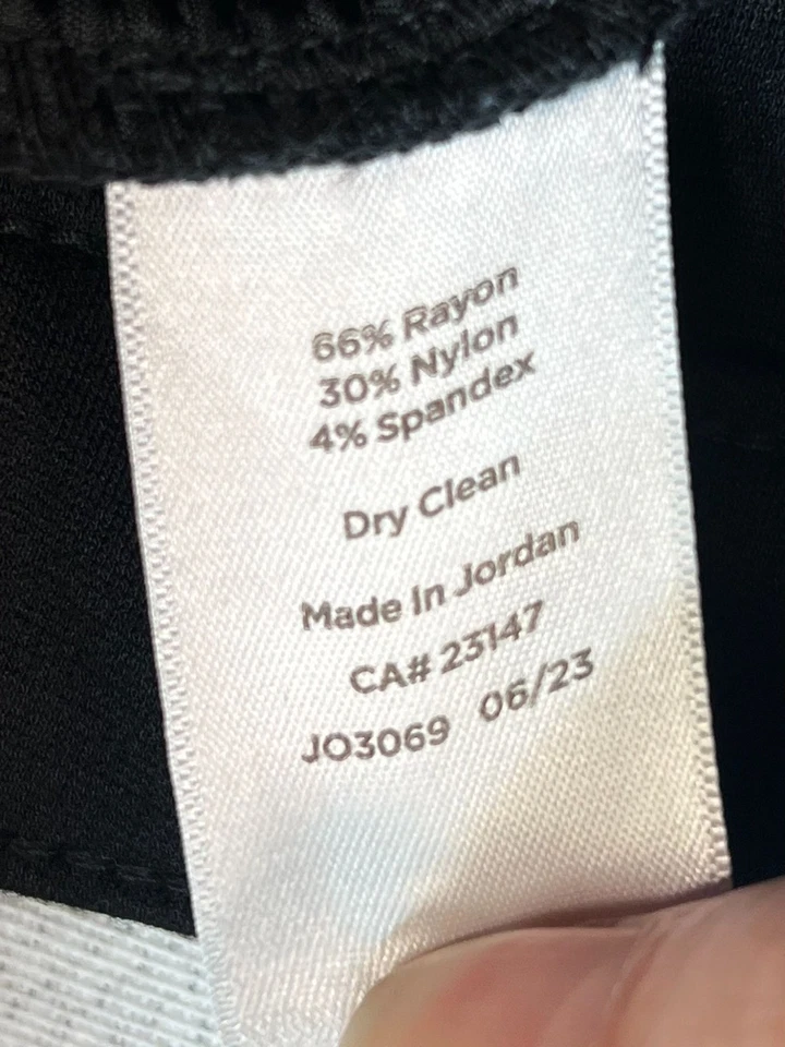 Talbots Womens Preppy Office Straight Ankle Pants Flat Front Size 20W Black - Image 4 of 4