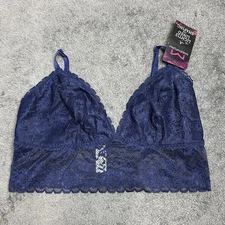Maidenform Size Large Lightly Lined Lace Bra Bralette DM1127 Navy NWT Cami Top