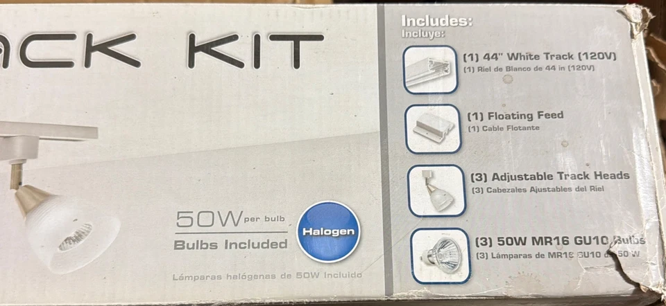 LITHONIA LIGHTING 3.7 ft. 3 -Light Brushed Nickel Halogen Track Lighting - Image 2 of 4