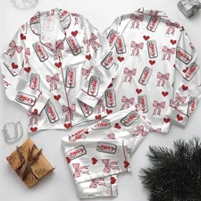 Diet Coke Pajamas Set, Matching Holiday Sleepwear for Women, Diet Coke Lover