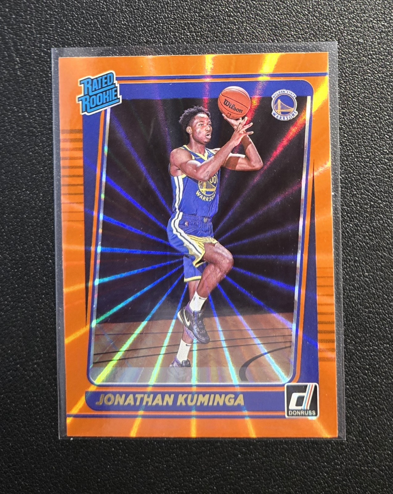 2021-22 Panini Donruss Jonathan Kuminga Orange Laser Rated Rookie #240