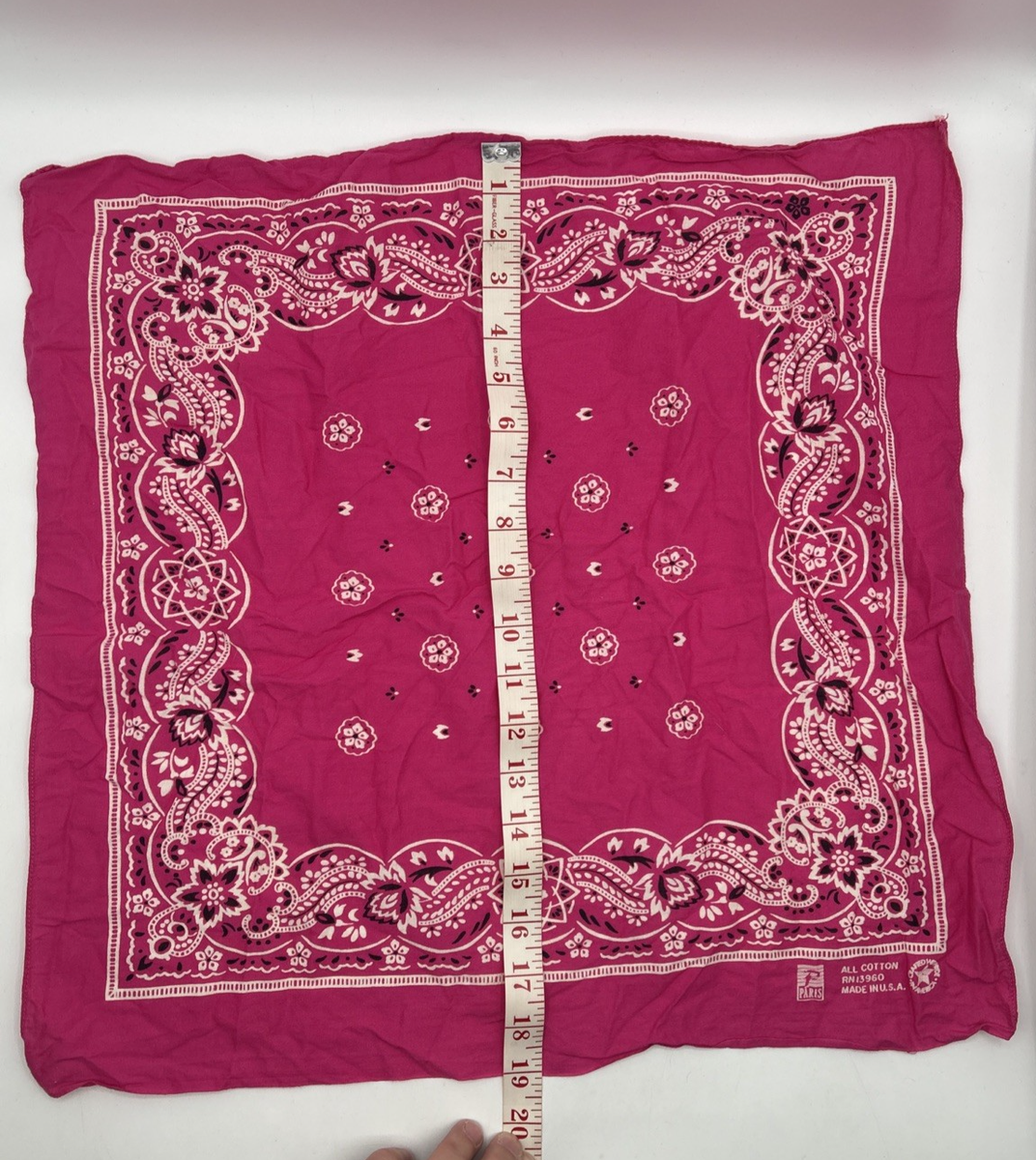 VTG 80s BANDANAS Crafted With Pride & Made In USA Blue Red White