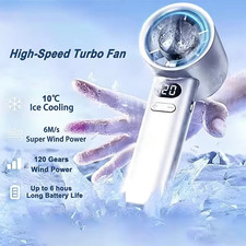 Mini ventilador de mano ventiladores eléctricos de mano compresa de hielo refrigeración de alta velocidad carga USBR