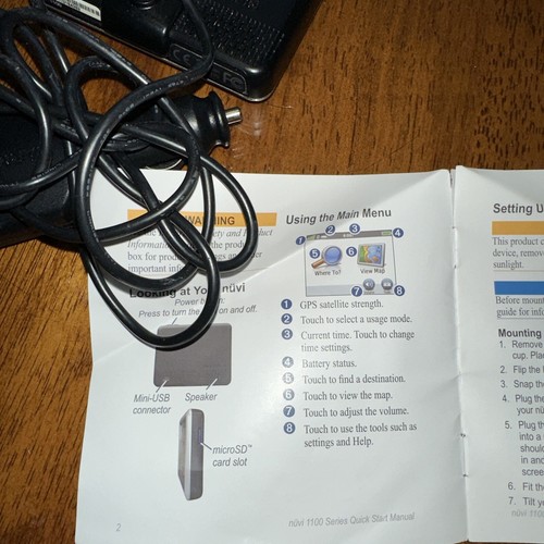 Garmin Nuvi 1100 Series. Gently Used. Good working condition. - Picture 3 of 3