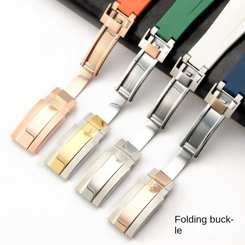 Correa de reloj de goma de silicona para hombre correa deportiva de silicona impermeable para Rolex 20 mm Foto 4 de 4