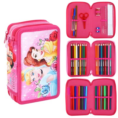 Disney Princess Tier Filled Pencil Case Stationery School Supplies Kids  UK