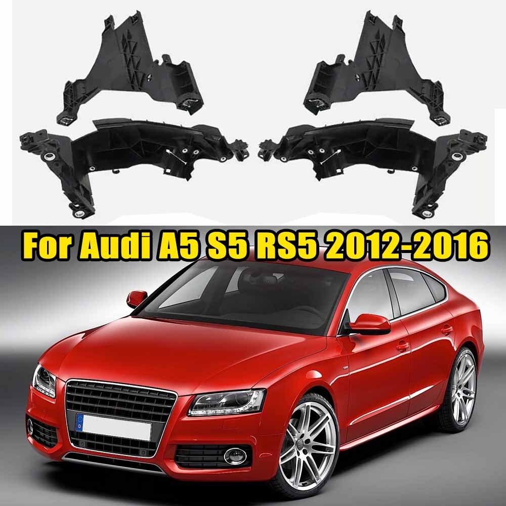 Headlight Mount Bracket Support Base Set Fits For AUDI A5 S5 RS5 2013-2016