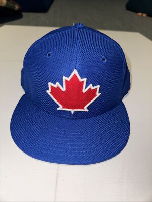 New Era 59Fifty Toronto Blue Jays Red Maple Leaf Fitted 7 3/8 Authentic MLB Hat
