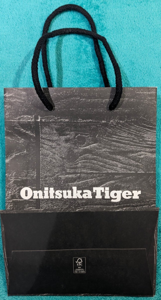 Onitsuka Tiger Paper Shopping Carrier Gift Bag Tote Black M