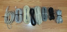 Mixed Lot of 8 RJ11 Multi Size / Lengths, Shape  Color Long Phone Cords READ 