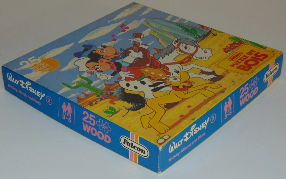 Mickey, Minnie and Pluto / Puzzle Disney 25 Pièces Bois / 1984 Falcon / Complet - Photo 4/4