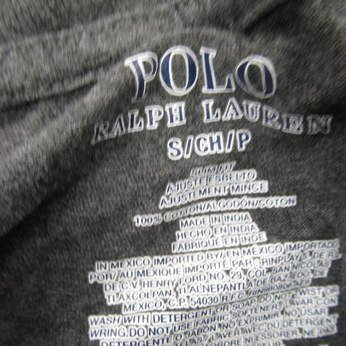 Polo Ralph Lauren Shirt Girls Small Crew Neck Lightweight Stretch Gray Slim Fit - Picture 3 of 7