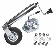 Roue jockey remorque diamètre 60 mm + Collier de fixation + Set de vis